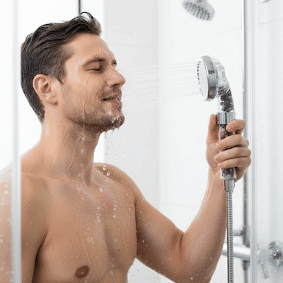 pommeau de douche filtrant